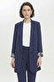 Classic Navy Blue Suit with Shawl Collar and Pocket Detail 1103 - 4