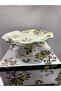 Round Presentation Plate with Porcelain Feet (Olive) 34*34*15
