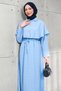 Baby Blue Cape Modal Woven Dress - 2
