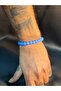 Sky Blue Glass Bead Bracelet Unisex - 3