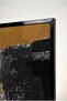 Night Glittering Black, Gold Foil Abstract 3-Piece Glass Painting Set with Black Metal Frame for Home and Office - 4
