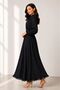 Women's Strawberry Fabric Dress with Ruffled Front and Buttoned Skirt and Stand Collar - 2