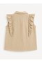 Girl's Jacquard Woven Ruffle Detailed Shirt & Shorts 2-Piece Set - 4