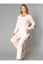 Long Sleeve Pajama Set Viscose Soft Fabric Women's Comfortable Home Wear 89-121 - 2