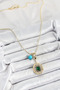 Gold Brass Zircon Stone Women's Serenay Necklace 5886 - Classic Everyday Jewelry - 2