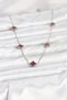 316L Steel Chain Silver Color Burgundy Baby Boy Clover Women's Necklace 5886 - Azoono1966-8122 - 2