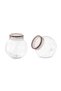 2 Liter Pet Transparent Jar with Leak-Proof Lid - Airtight Food and Legume Storage Container, 16X12 cm H: 18 cm - 2 Pieces - 2