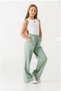 Girl's Stone Detailed Wide-Leg Black Sweatpants – Comfortable & Stylish Design 7836-4Y - 2