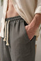 Men's Smoked Regular Fit Comfortable Cut 100% Pure Cotton Lightweight and Anti-Sweat Muslin Shorts - 3