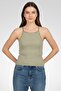 Women Square Neck Sleeveless Stripe Tank Top, Multicolor