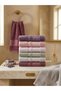 Diamond 6-Piece 100% Natural Micro Cotton Hand, Face, and Head Towel Set 50X90Cm – Ultra Soft & Ultra Water-Absorbent
