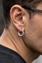 Perforated Viking Themed Ring Model Men's Unisex Steel Earring 1 Piece