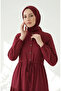 Half Buttoned Waist Tie Layered Dress 2273-06 Plum - 4