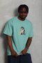 Men's Printed T-Shirt Short Sleeve Crew Neck Regular Fit T-Shirt - Mint Green - 2