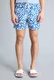Regular Fit Printed Mesh Lined Short Length Blue Swim Shorts G6944Ax26Hs - 3
