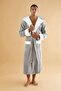 Men's Hooded Embroidered Bamboo Cotton Sport Model Soft Absorbent Luxury Bathrobe - 4