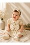 Baby Girl Cotton Muslin Dress with Bandana Floral Pattern Bow Summer Baby Dress - 3