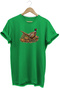 Peacock Printed Crew Neck Cotton Outdoor and Camping T-Shirt
