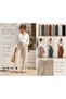 Women's Muslin Trousers Wide Leg Summer Casual Pants - 2