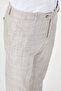 Plaid Slim Fit Classic Men's Trousers Beige - 38371.26Y - 2