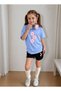 Girl's T-Shirt and Shorts Set, Printed Cotton, Summer Casual Fit Combination