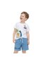 Summer Printed Short-Sleeved T-Shirt Shorts Combed Cotton Bottom Top Summer Baby Boy and Child Set