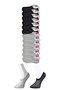 Glb-Stl41414 Black and Gray Women's Invisible Socks 12 Pairs