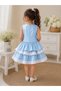 Baby Girl Ruffle Blue Dress Stylish Special Occasion Dress - 2