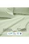 3PC Flat Sheet With 2 Pillowcase - 160x220cm / 63''x 86'' Mint Supersoft Wrinkle Free Shrink Resistant Easy Fit and Breathable Bed Sheet - 4