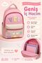 3-Piece Primary School Bag Set: Girls' Backpack + Foil-Lined Lunch Bag + Pen Holder - 3