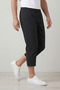 Men's Dad Comfortable Fit Black Linen Hambez Capri Summer Casual Model - 3