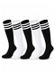 5 Pairs Women's Striped Knee High Socks Sports School Daily College Socks