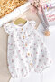 Floral Patterned Muslin Summer Baby Girl Jumpsuit