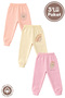 Baby Girl Combed Cotton 100% Cotton Super Sweet Printed 6-18 Months Cuffed Baby Pants 3-Piece Single Bottom