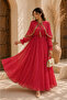 Ruby Red Grace Cape Maxi Dress - 2