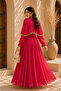 Ruby Red Grace Cape Maxi Dress - 5