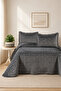 Liora Double Velvet Embroidered Bedspread Set |   250X260 cm |   Soft Textured |   Elegant & Modern Design