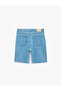 Cotton Pocketed Regular Waist Straight Fit Bermuda Classic Jean Shorts - 4