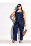 Plus Size Denim Sleeveless Top and Mom Fit Jeans Co-Ords