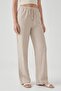 Striped Elastic Waist Wide Leg Woven Trousers - 4