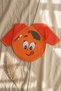 Zestie Orange Cheerful Orange Patterned Long Sleeve Liquid-Proof Baby Food and Activity Bib 6-24 a - 2