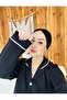 Hijab Boneli Black Color Long Sleeve Maternity Pajama Set - 2