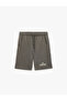Beli Lace-Up Cotton Shorts with Print Detail
