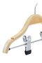 Wooden 8000 3-7 Years Old 30cm Children's Hanger with Latch Natural 6 Pieces - 3