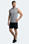 Hazzar I Men's Sleeveless Gray T-Shirt - 8