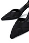 Women's Faux Leather Black Heeled Shoes - 4