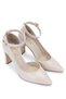 Women's Faux Leather Nude Patent Leather Heeled & Stiletto Shoes - 2