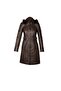 100% Genuine Lambskin Hazelnut Brown Fur Hooded Women's Overcoat 🧥 - 2