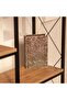 Wooden Dark Brown Textured Bohemia Bookcase - Storage Box (25X17)