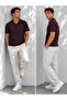 Men's Short Sleeve Ribbed Knit Open Polo Collar T-Shirt 271200 - 2